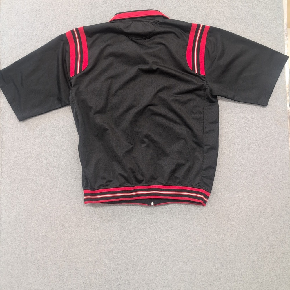 Brooklyn Athletic Dept Athletes Collect Short Sleeve Track Jacket XL Black Red - Picture 4 of 5